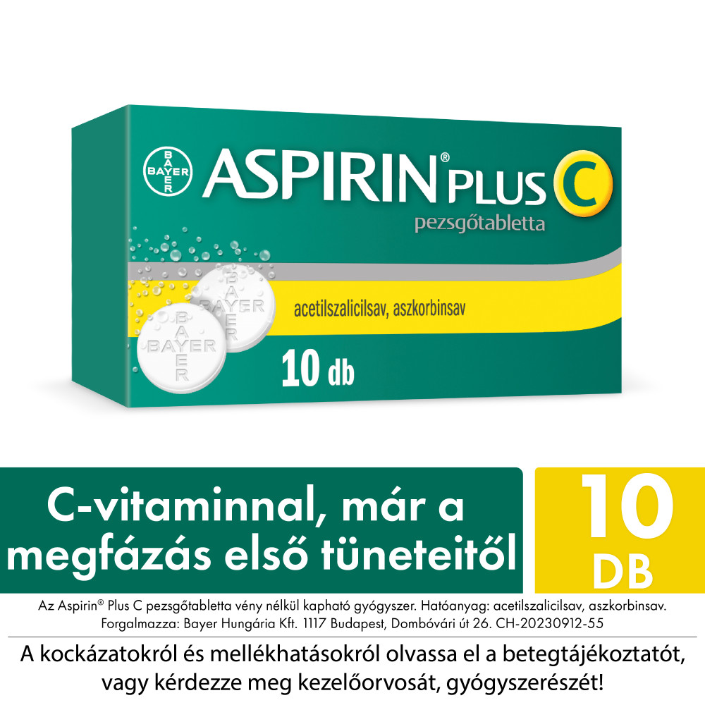 ASPIRIN PLUS C pezsgőtabletta 10 db - patika24 gyógyszertári