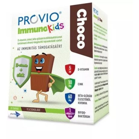 Provio ImmunoKids Choco tejcsokoládé szelet 20 db