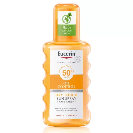 EUCERIN SUN oil control dry touch színtelen napozó spray FF50+ 200 ml
