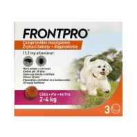 FRONTPRO rágótabletta kutyáknak (2–4 kg) 3 db