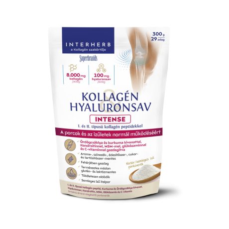 INTERHERB KOLLAGÉN & HYALURONSAV PORCÉPÍTŐ italpor intense natúr ízű 300 g