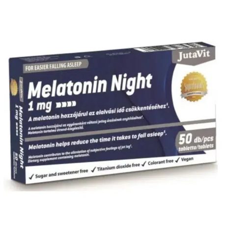 JUTAVIT MELATONIN NIGHT 1 mg étrend-kiegészítő tabletta 50 db