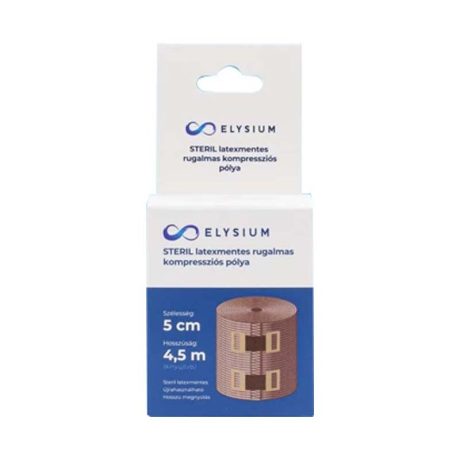 ELYSIUM steril, latexmentes, rugalmas kompressziós pólya 5 cm x 4,5 m