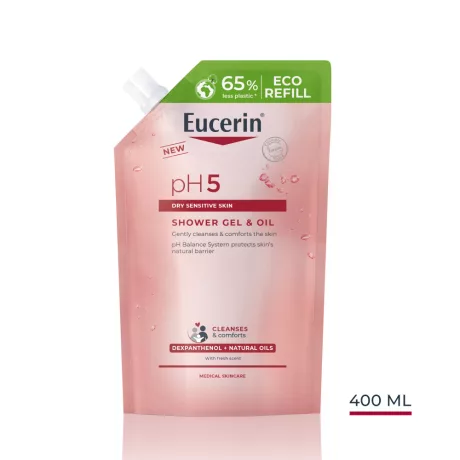 EUCERIN pH5 olajtusfürdő gél öko-utántöltő 400 ml