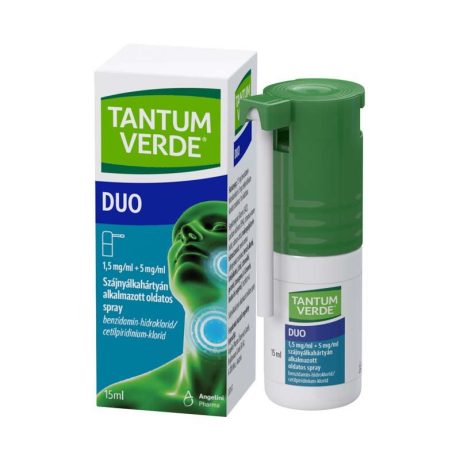 TANTUM VERDE DUO 1,5 mg/ml + 5 mg/ml szájnyálkahártyán alkalmazott spray 15 ml