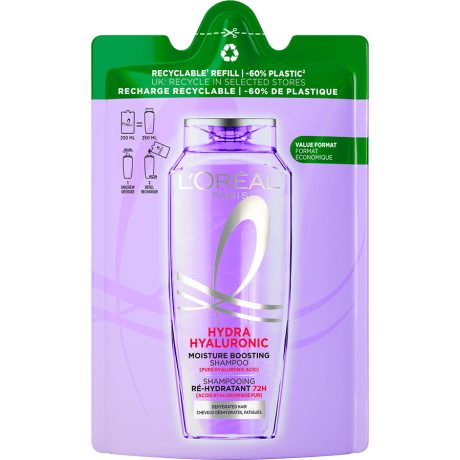 L' ORÉAL Paris Elseve Hyaluron plump sampon utántöltő 250 ml