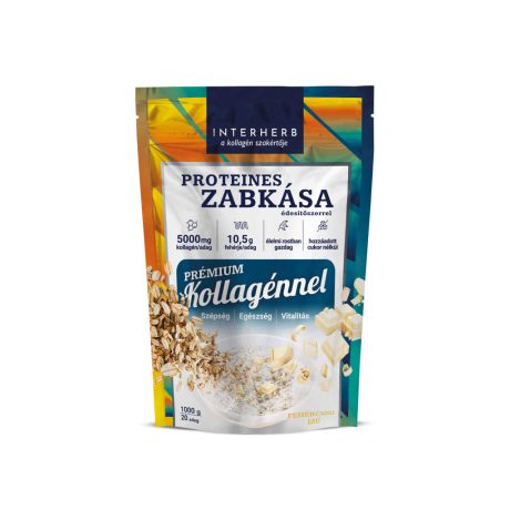 INTERHERB PROTEINES ZABKÁSA kollagénnel fehércsoki ízű 1000 g