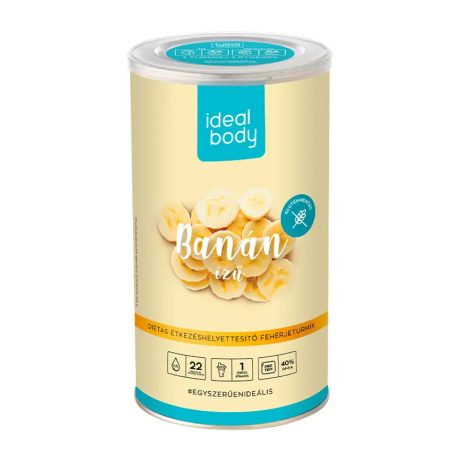 IDEAL BODY diétás étkezéshelyettesítő fehérjeturmix banán ízű 525 g