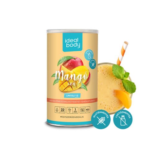 IDEAL BODY diétás étkezéshelyettesítő fehérjeturmix mangó ízű 525 g