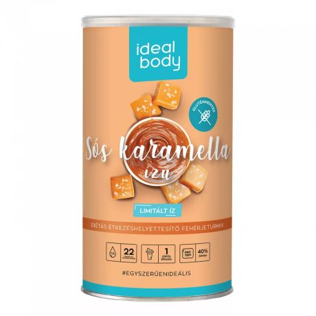 IDEAL BODY diétás étkezéshelyettesítő fehérjeturmix sós karamella ízű 525 g