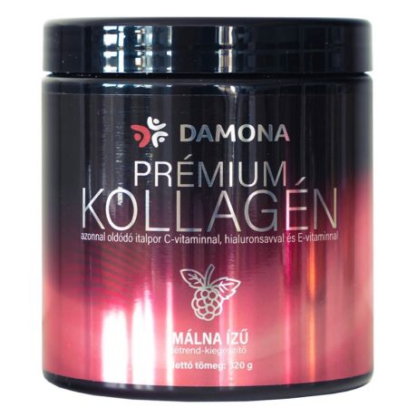 DAMONA PRÉMIUM KOLLAGÉN azonnal oldódó italpor málna ízű 320 g