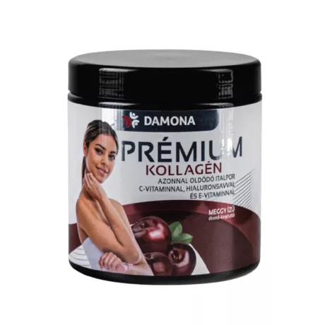 DAMONA PRÉMIUM KOLLAGÉN azonnal oldódó italpor meggy ízű 320 g