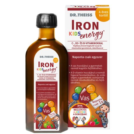 DR. THEISS IRON ENERGY KIDS étrendkiegészítő folyadék 250 ml