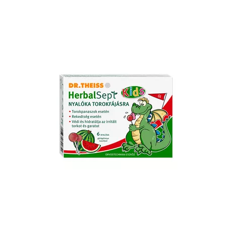 DR. THEISS HERBALSEPT nyalóka torokfájásra görögdinnye ízesítésű 6 db