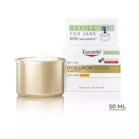 Eucerin Hyaluron-Filler + Elasticity Bőrtömörséget regeneráló nappali arckrém SPF30 utántöltő 50 ml