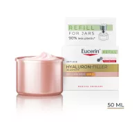   Eucerin Hyaluron-Filler + Elasticity, Bőrtömörséget regeneráló nappali arckrém Rose SPF30 utántöltő 50 ml