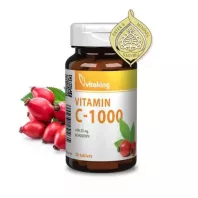 VITAKING C-VITAMIN 1000 mg + csipkebogyó tabletta 100 db