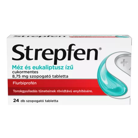 STREPFEN 8,75 mg cukormentes méz és eukaliptusz ízű szopogató tabletta 24 db