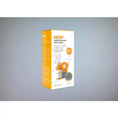 ELYSIUM HESS! fejtetű és serke elleni spray 100 ml + fém tetűfésű és tisztítókefe