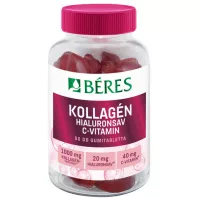 BÉRES KOLLAGÉN HIALURONSAV C-VITAMIN gumitabletta 50 db