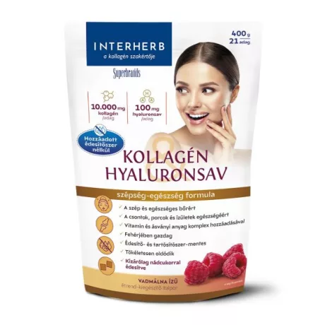 INTERHERB KOLLAGÉN HYALURONSAV italpor nádcukorral vadmálna ízű 400 g