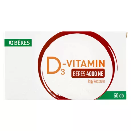 BÉRES D3-VITAMIN 4000 NE lágy kapszula 60 db