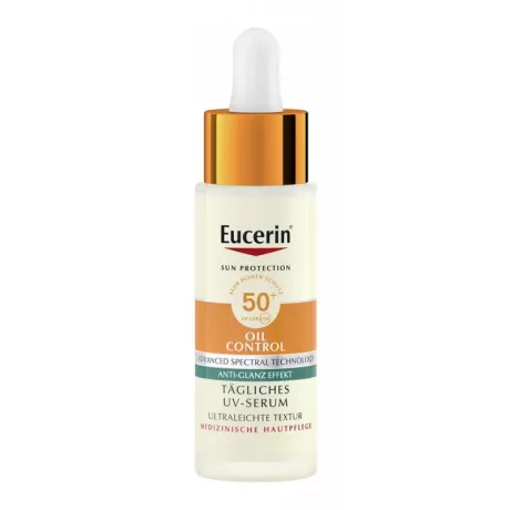 EUCERIN SUN oil control nappali UV szérum arcra SPF50+ 30 ml
