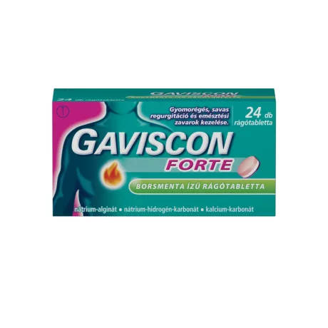 GAVISCON FORTE BORSMENTA izű rágótabletta 24 db
