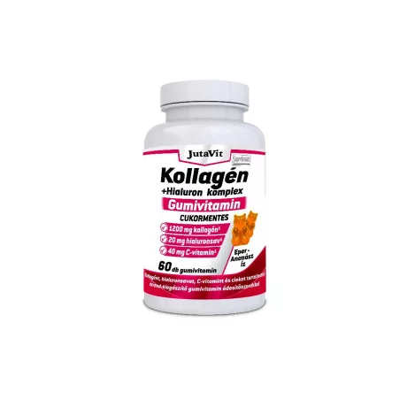 JUTAVIT KOLLAGÉN + HIALURON komplex cukormentes gumivitamin 60 db