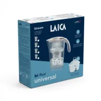   LAICA STREAM LINE fehér vízszűrő kancsó digitális kijelzővel + 1db bi-flux slim univerzál szűrő