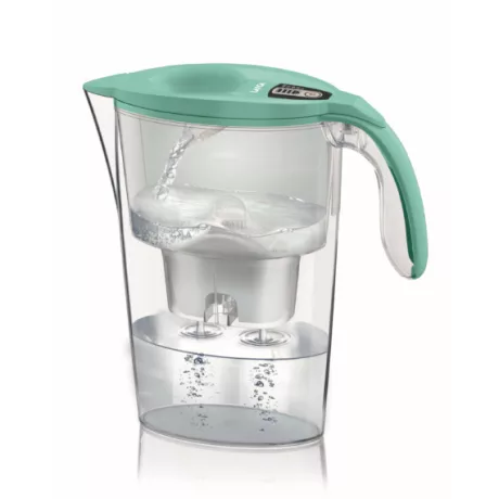 LAICA STREAM LINE Tiffany türkiz vízszűrő digitális kijelzővel + 1db bi-flux slim univerzál szűrő