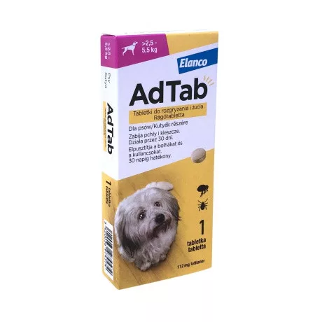 ADTAB 112 mg rágótabletta kutyák részére (2,5-5,5 kg) 1x