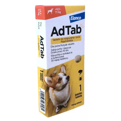 ADTAB 225 mg rágótabletta kutyák részére (5,5-11 kg) 1x