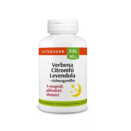 INTERHERB XXL verbena, citromfű, levendula + ashwagandha tabletta 90 db
