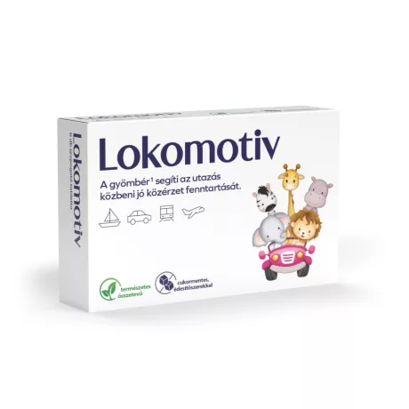 LOKOMOTIV gyömbért tartalmazó étrend-kiegészítő szopogató tabletta 6 db