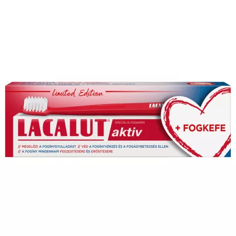 LACALUT AKTIV fogkrém 75 ml + LACALUT fogkefe 1 db