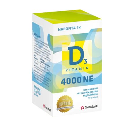 GOODWILL D3-VITAMIN 4000 NE rágótabletta 90 db