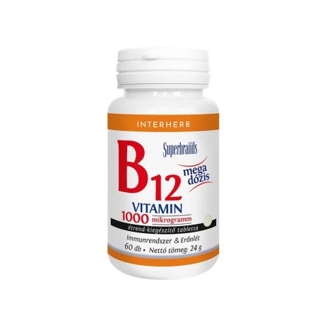 INTERHERB B12-VITAMIN 1000 mcg tabletta 60 db