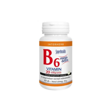 INTERHERB B6-VITAMIN 20 mg tabletta 60 db