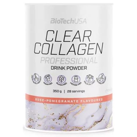 BIOTECH USA CLEAR COLLAGEN PROFESSIONAL rózsa-gránátalma ízű 350 g