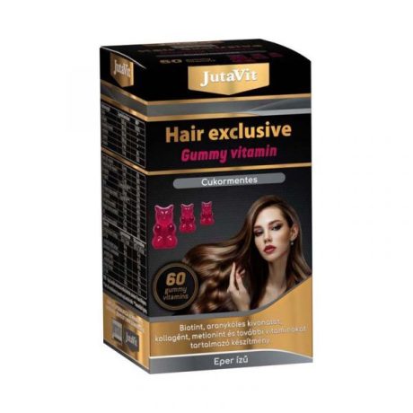 JUTAVIT HAIR EXCLUSIVE cukormentes eper ízű gumivitamin 60 db