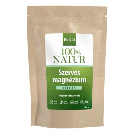 BIOCO 100% NATUR Szerves magnézium-citrát tasakos por 200 g