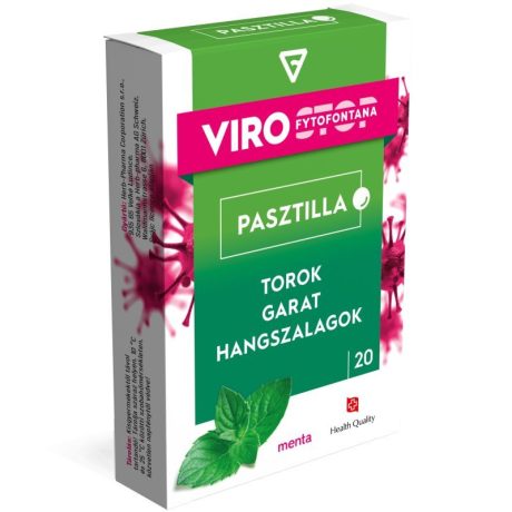 VIROSTOP FYTOFONTANA PASZTILLA menta ízű 20 db