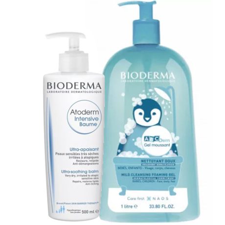 BIODERMA ABC DERM fürdető gél 1000 ml + ATODERM INTENSIVE nyugtató balzsam 500 ml VIRTUÁLIS