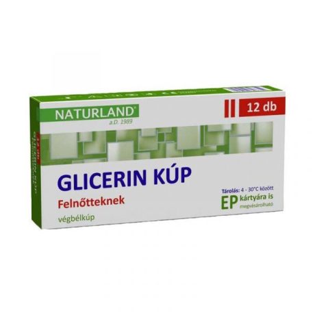 NATURLAND GLICERIN KÚP 2500 mg felnőtteknek 12 db