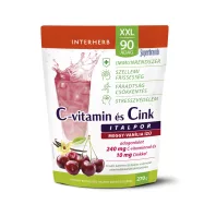   INTERHERB XXL 90 adag C-vitamin + cink meggy-vanília ízű italpor 270 g
