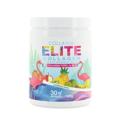 COLLANGO ELITE COLLAGEN + HYALURONIC ACID trópusi gyümölcs ízű 30 adag