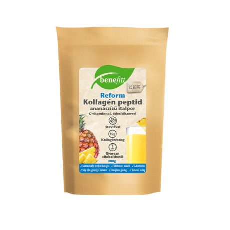 INTERHERB BENEFITT Kollagén peptid ananász ízű italpor 300 g