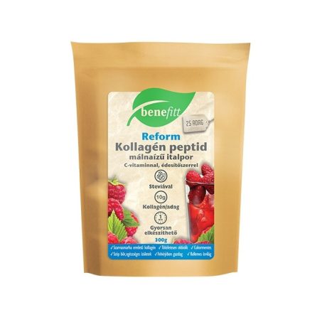 INTERHERB BENEFITT Kollagén peptid málna ízű italpor 300 g