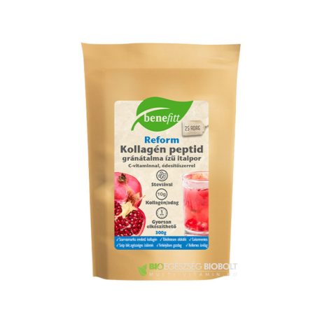 INTERHERB BENEFITT Kollagén peptid gránátalma ízű italpor 300 g